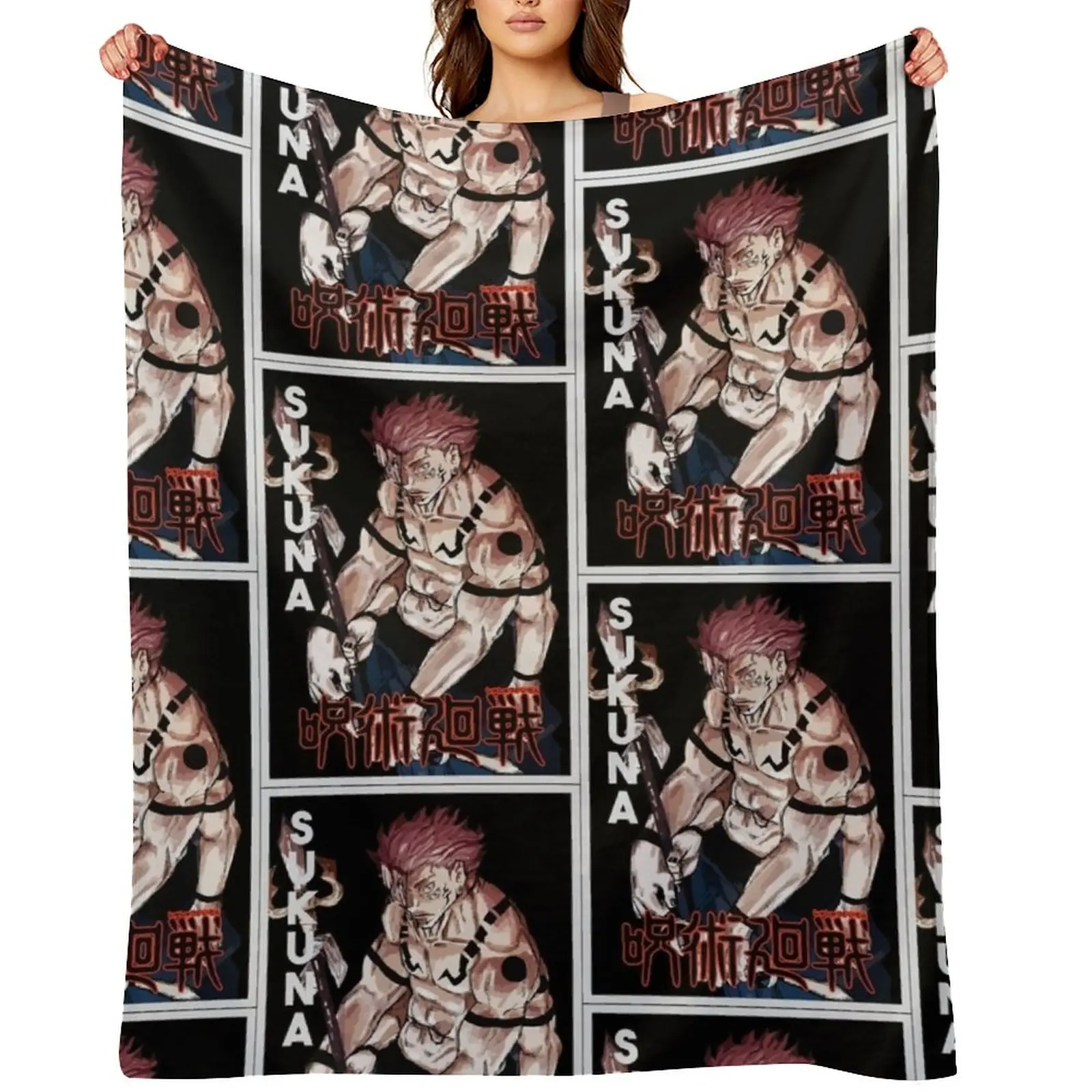 

Sukuna , Anime Throw Blanket Sofa Throw Moving Loose Warm Blankets