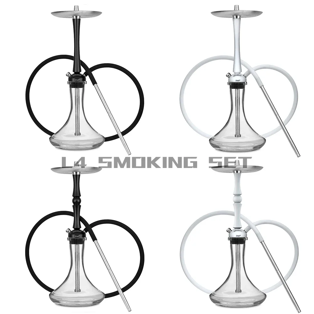 

MattPear Простой набор кальяна из нержавеющей стали 304, 56 см, одинарная трубка, большой кальян, набор кальяна с бутылкой