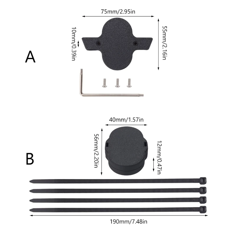 Soporte montaje para sillines bicicleta, soporte para asientos para SmartTag2, soporte oculto debajo los asientos