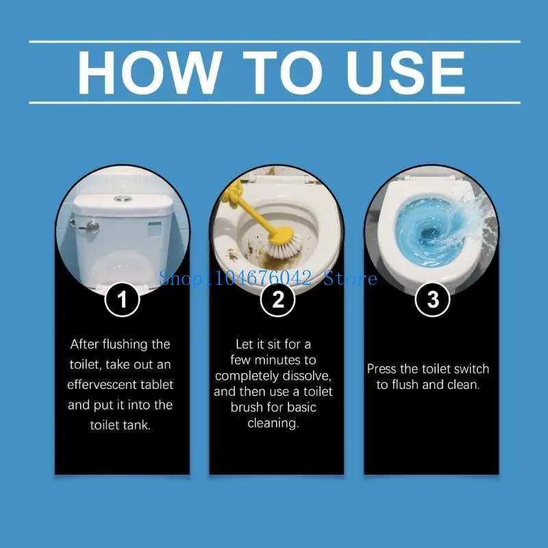 

5asd Toilet Bowl Cleaner Tablets - Deodorizer & Septic Safe – strong Cleaning, Stain Remover for Long-Lasting Freshness