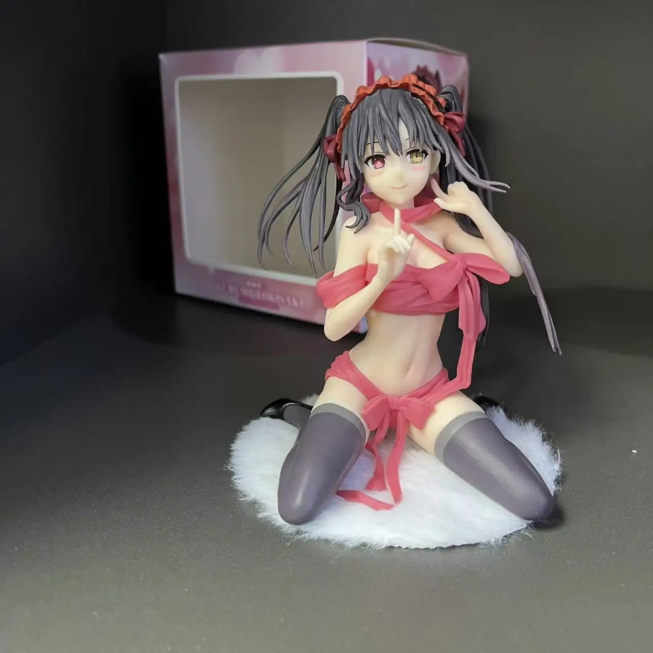 

Date A Live Tokisaki Kurumi Anime Figure Sitting Pose Swimsuit Collectible Model Case Decor Birthday Gift For Adult Collectors