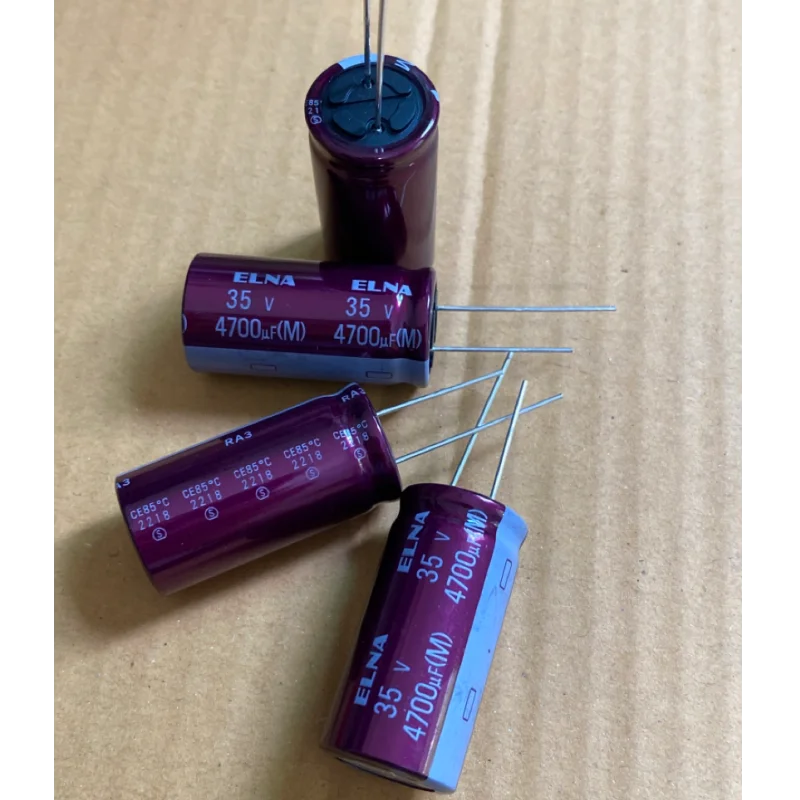 2PCS 4700UF 35V Audio Capacitor 35V 4700UF 18X35 RA3 Purple Red Robe