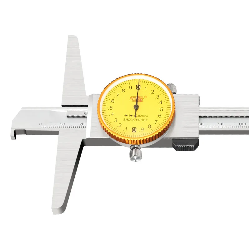 

HENGLIANG Vernier Depth Caliper 1mm 2mm Single Hook Type Digital Depth Gage0-150 0-200 0-300 Depth Gage Standard gage for depth