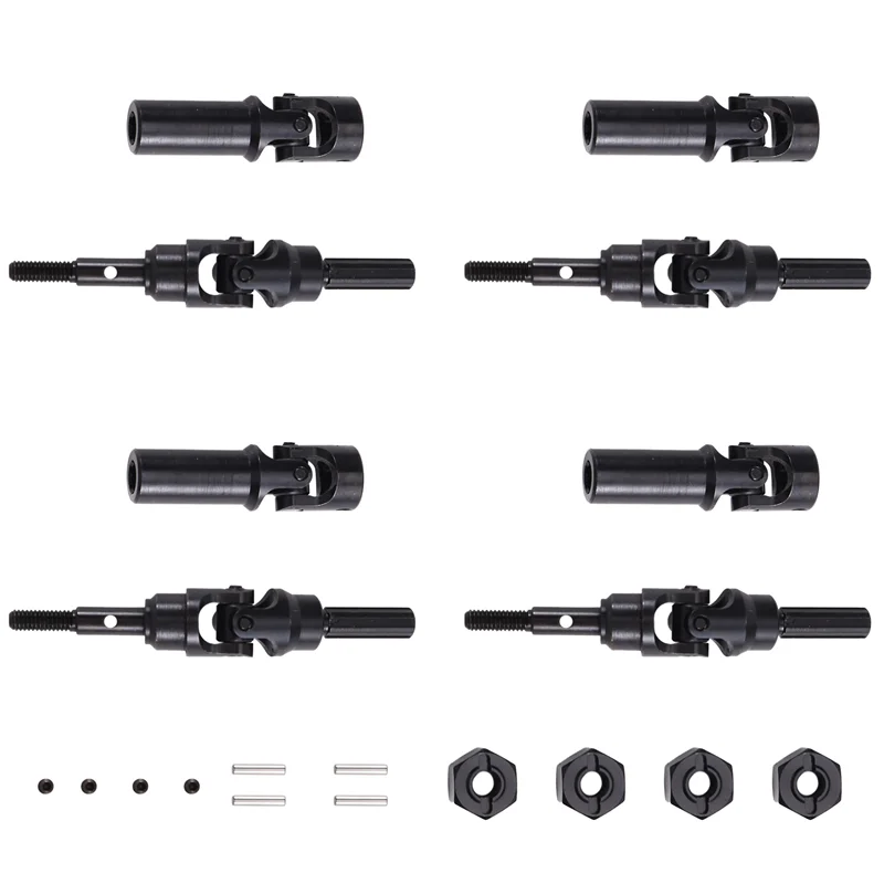 

ABUM-RC Car Accessories Kit- Universal CVD Front& Rear Drive Shafts+ Couplings Designed For Traxxas Mini Maxx Upgrades