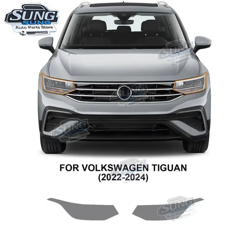 

For VOLKSWAGEN TIGUAN 2022 2023 2024 Headlight Rearview Film B Pillars Car Paint Protection Film Anti-scratch Clear Black TPU