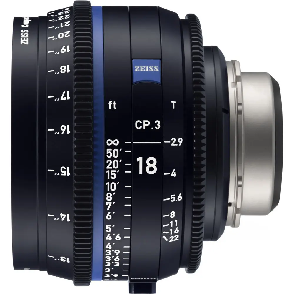 ZEISS CP.3 18mm T2.9 Compact Prime Cinema Lens For Canon EF/MFT/PL/Nikon F/Sony E Mount Cameras