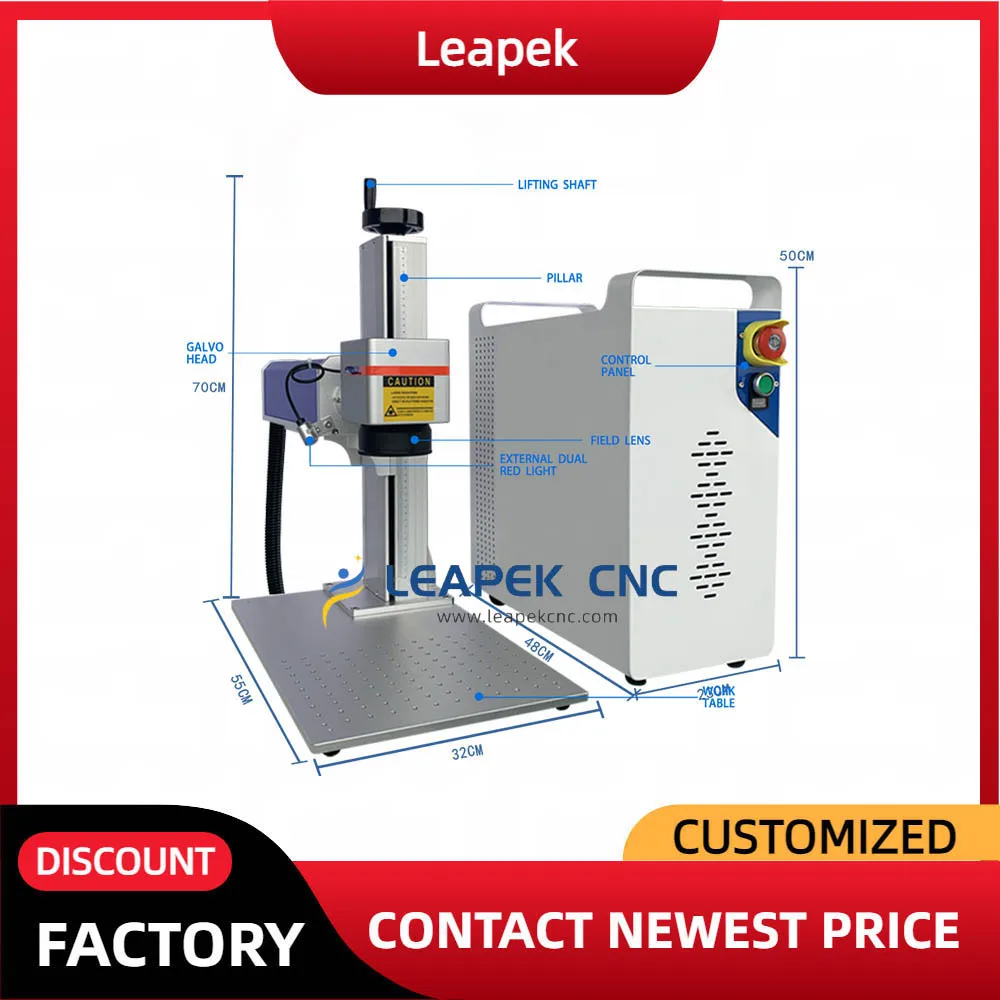 

Portable Mini Fiber Laser Marking Machine Silver Aluminum Metal Printer