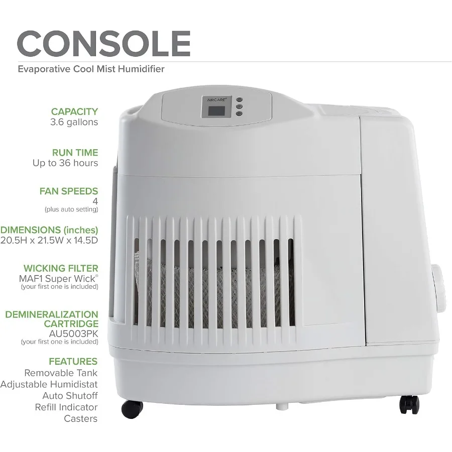 Whole-House Console-Style Evaporative Humidifier for Home Use: Efficient Moisture Distribution Energy-Saving Design Quiet Opera
