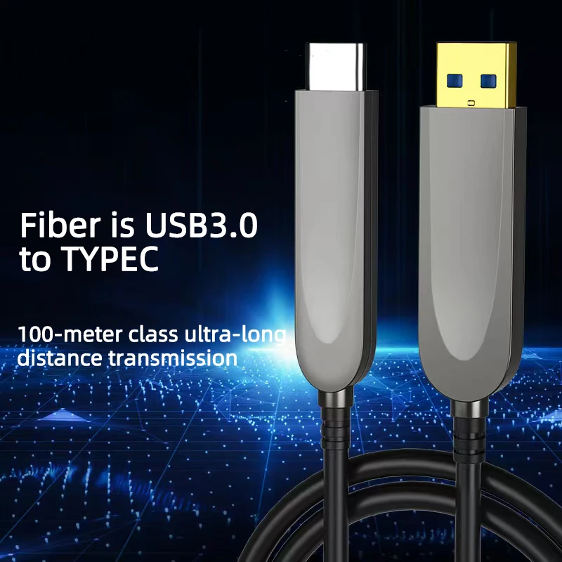 high speed AOC USB 3.0 extension cable support 5Gbps up to 50meter Optical fiber signal extension cable ten gigabit fiber