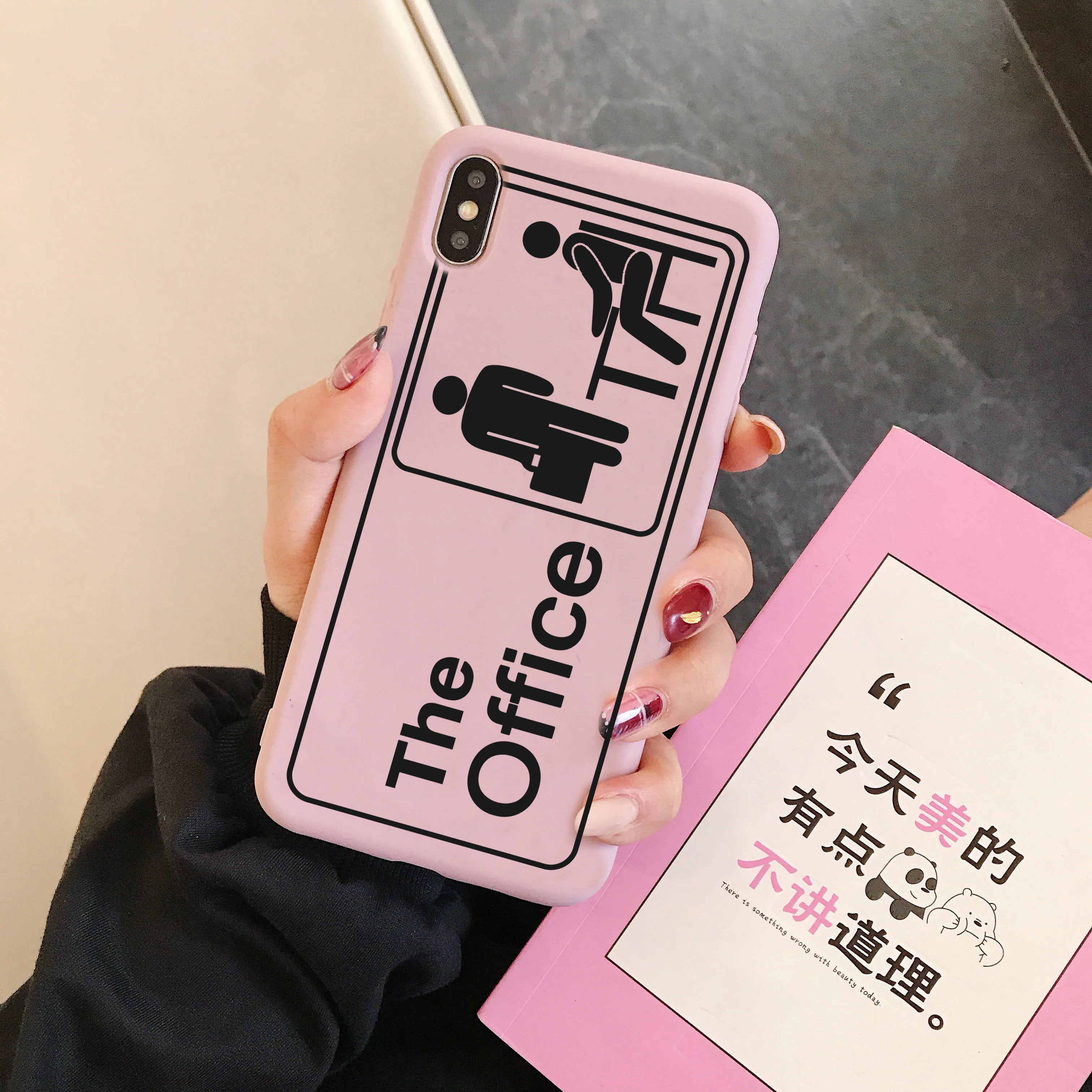 TV Series The Office Silicone Phone Case for iPhone 11 12 13 14 15 Pro Max X XR XS 7 8 Plus SE Shockproof Cover Candy Color Bags