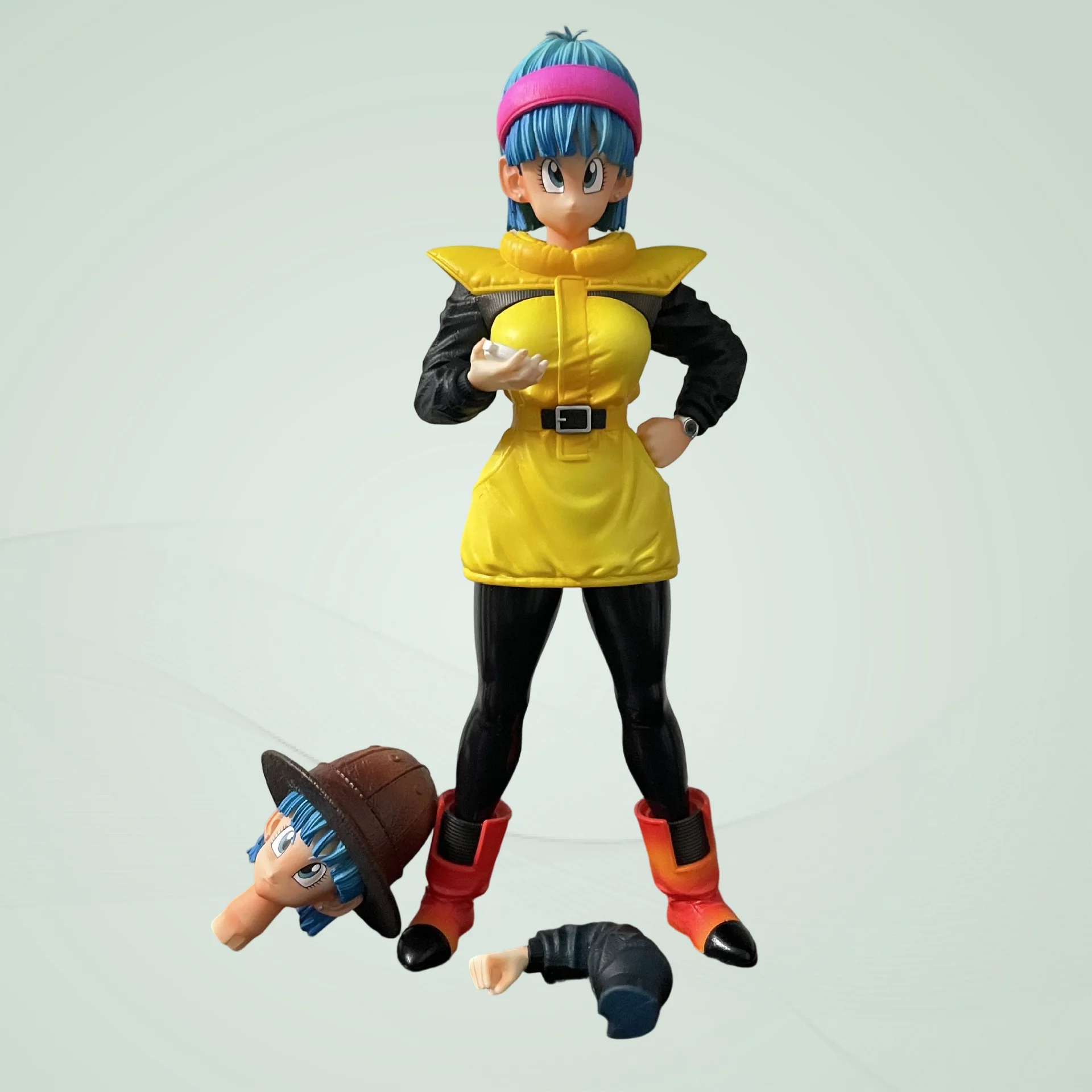 

23cm Dragon Ball Bulma Namek double-headed Anime Handmade Action Figures Desktop Case Decoration Ornament Gift