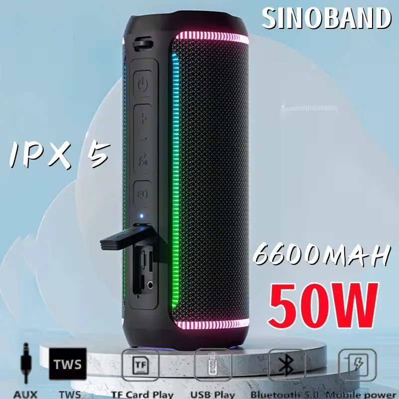 

XDOBO Dignity 50W Portable Wireless Bluetooth Speaker IPX5 Waterproof Subwoofer High Power Bass TWS Outdoor Party Speakers