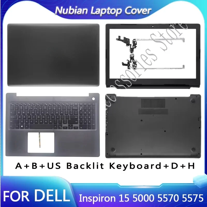 

New For Dell Inspiron 15 5000 5570 5575 Series Laptop LCD Back Cover/Front Bezel/Palmrest/Hinges/Bottom Case 01JPXK