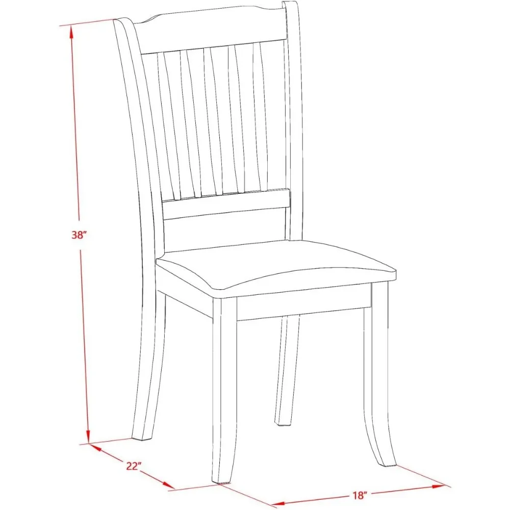 طقم طعام مكون من 5 قطع من East West Furniture مع طاولة دائرية و4 كراسي من الكتان #6