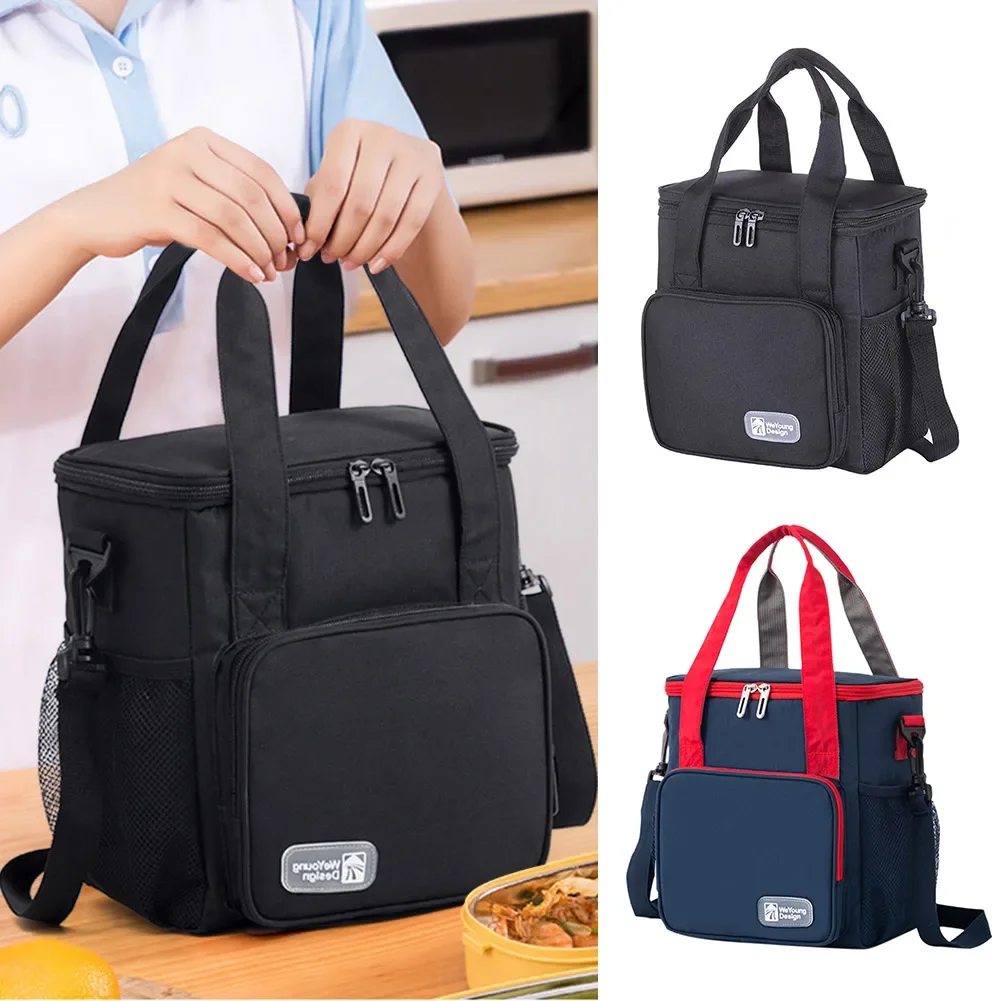 Large Capacity Portable Lunch Box Bags For Women Men Thermal Cooler Pouch Bento Insulated Tote Travel Work Food Bag HandBags