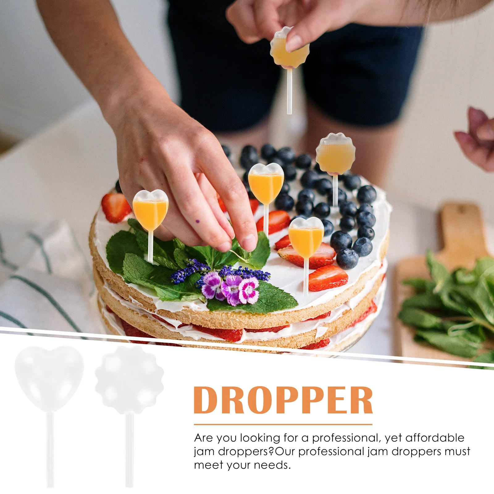 

100pcs Mini Jam Droppers Disposable Plastic Transfer Pipette For Baking Cake Decorating Sauce Squeeze Dessert Ice Cream Tool