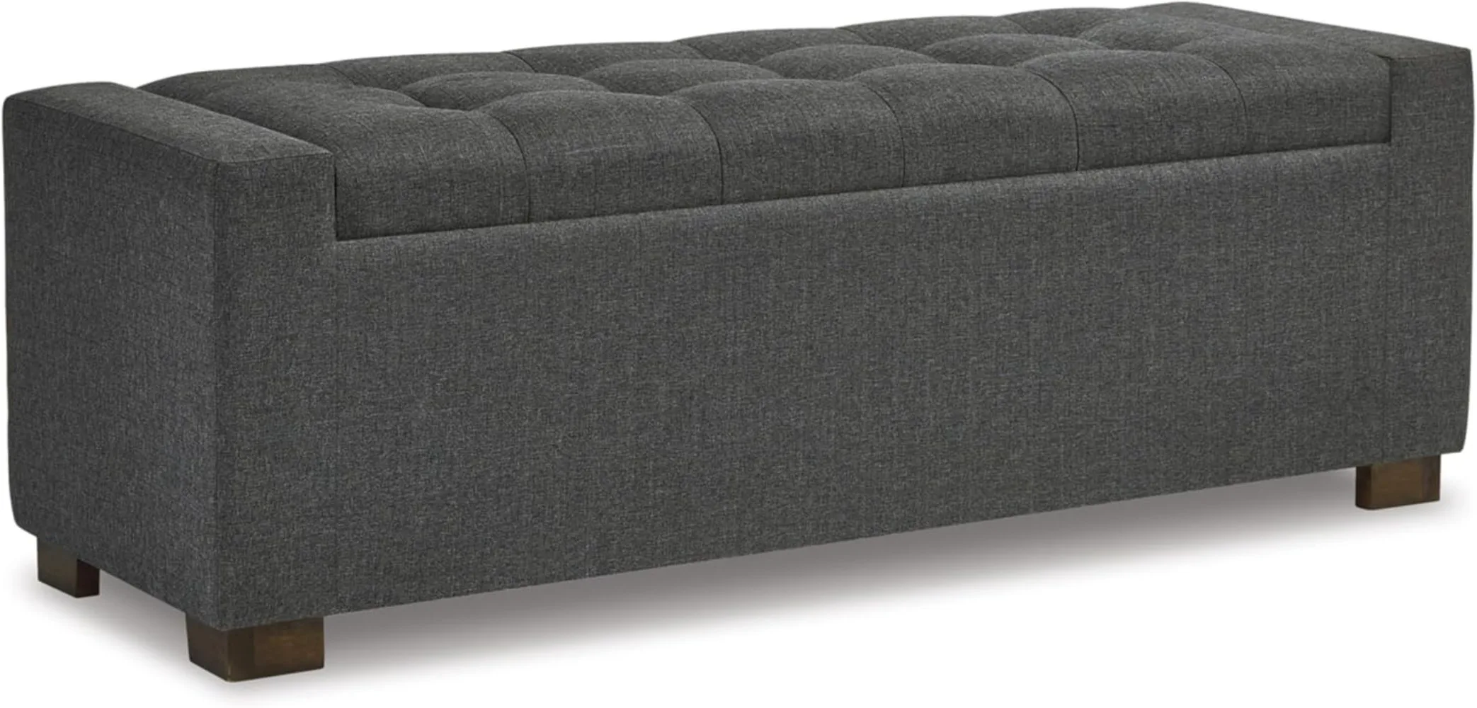 

Signature Design by Ashley Cortwell Ottoman Tufted Entryway Storage Bench, Charcoal Gray