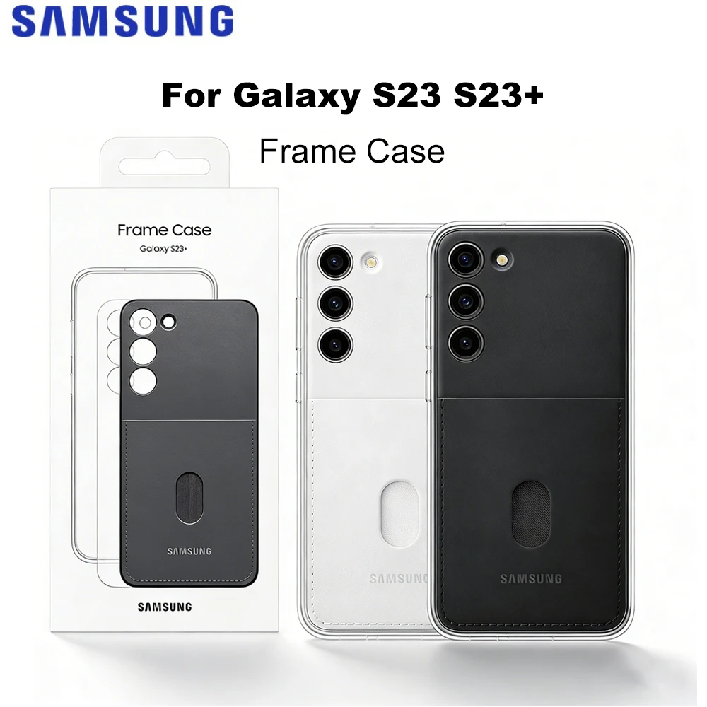 

Original For Samsung Galaxy S23 S23+ S23Plus Frame Case S23 Scratch-Resistant Frame Card Slot Smartphone Case