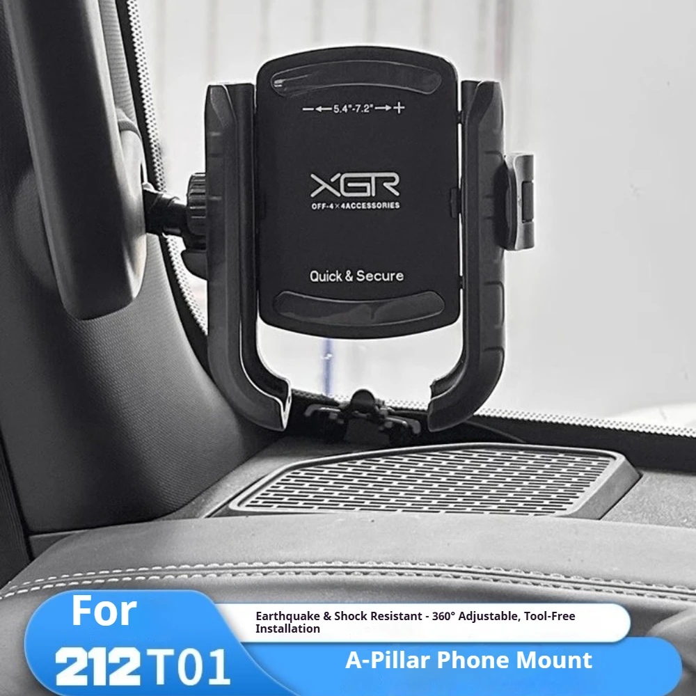 For New 212 T01 A-Pillar Grab Handle Phone Holder, Anti-Shake Vehicle Navigation Mount, Custom BAIC 212 Auto Mod Accessories