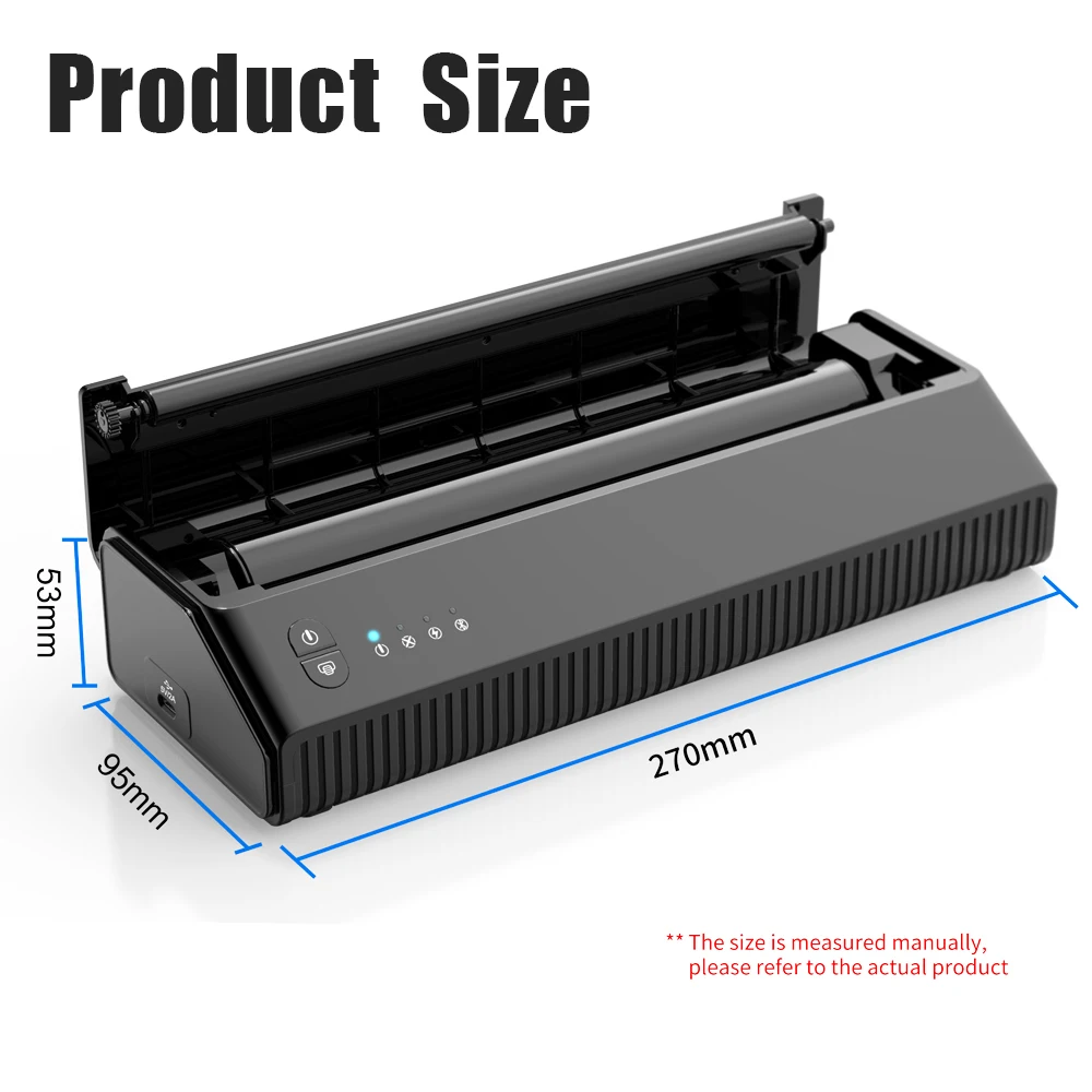 Tattoo Stencil Transfer Printer Machine Portable Wireless Bluetooth USB Mobile Printer Machine With A4 Tattoo Transfer Paper