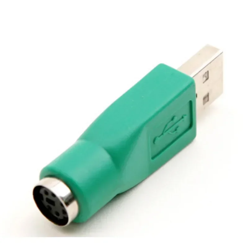 1pcs USB To PS2 Green Adapter One Bag One Pack USB Male To 6Pin Female For Keyboard And Mouse Adapter Computer Cables &