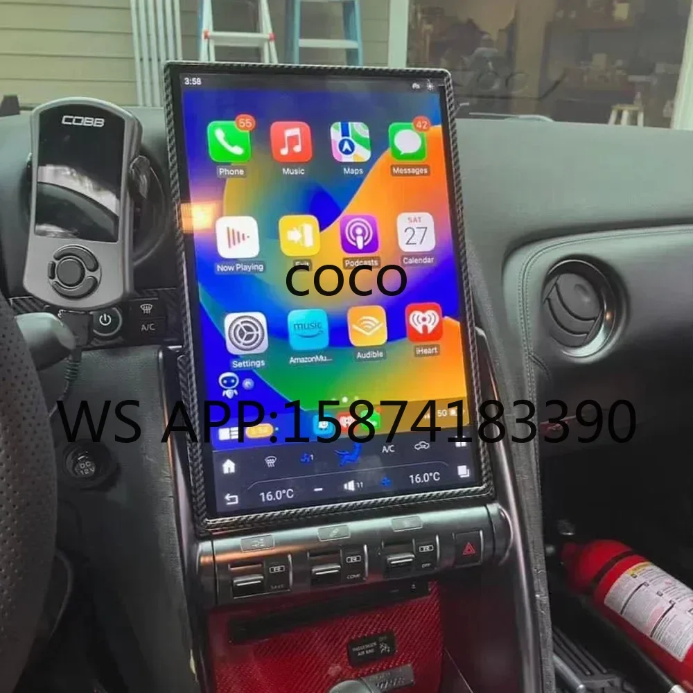 Qualcomm 665 Android 13 Car Radio Player For Nissan GT-R GTR R35 2008-2017 GPS Navigation Multimedia DSP