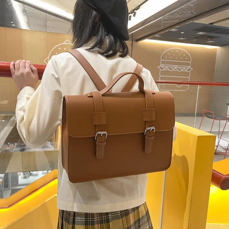 Sacs à dos japonais de grande capacité pour étudiants, cartable version horizontale, sac à bandoulière rétro, sac à main Messenger, sac uniforme JK