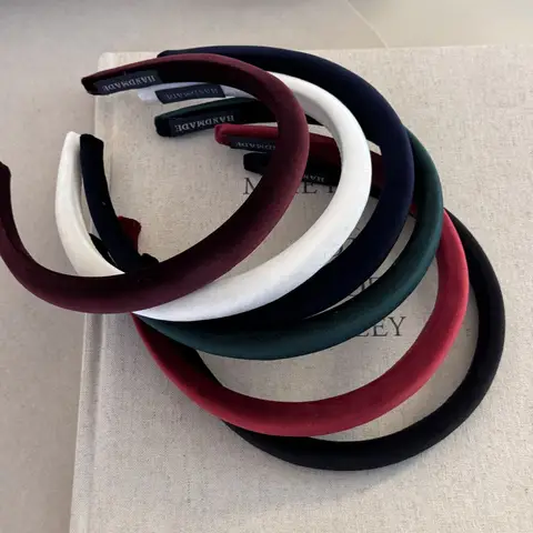 Soft Slim Velvet Headbands Elegant French Style Hairbands For Women Seamless Chic Solid Plain Hair Hoops Non-slip Retro Headwear