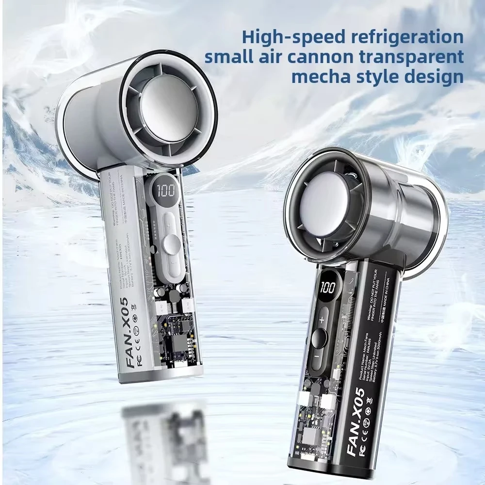 

Новинка 2026 года, 100 передач, сверхпроводящее охлаждение, портативный вентилятор-ручной складной и настольный USB-перезаряжаемый 2 в 1, для использования в офисе в путешествиях