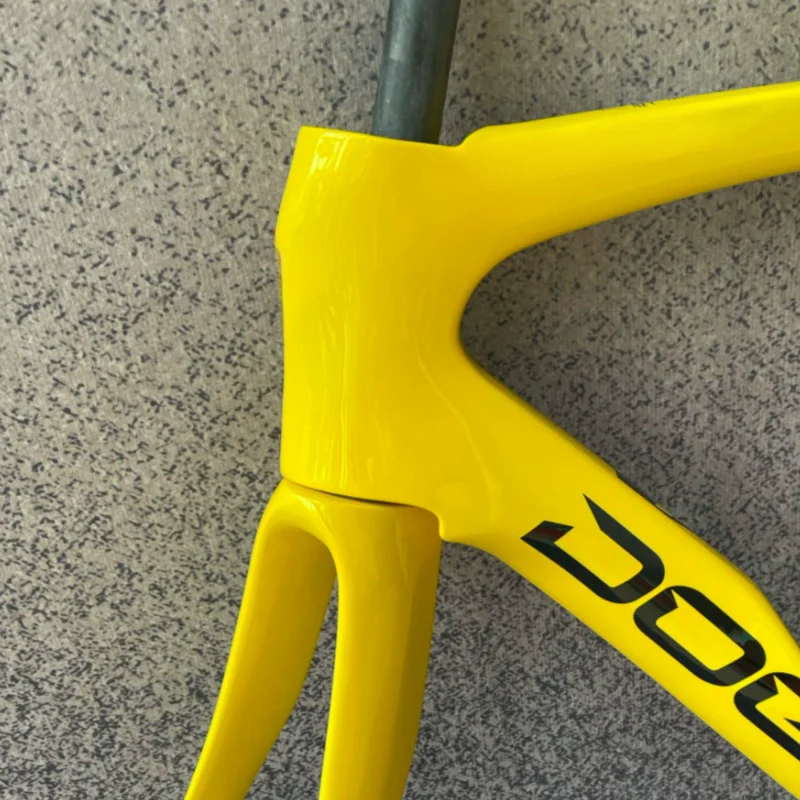 

F14 Bicycle Frame Bike Frame T1100 carbon fiber Road Yellow Bike Frame Fit Di2 Made in Taiwan