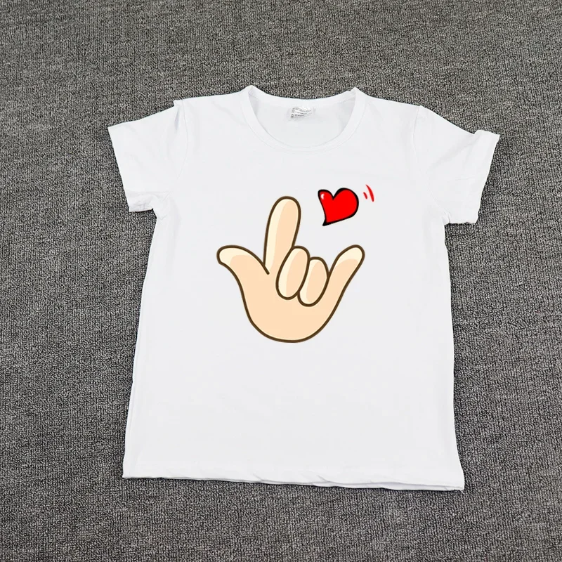 Fashion Summer Finger Print Baby Girls Boys T-Shirts Short Sleeve O-neck Funny Harajuku T shirt Children Clothes Top Tees Shirt