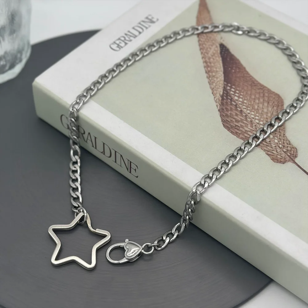 Gothic Stainless Steel Cuban C - Men Accessories Aesthetic ulasan dan harga
