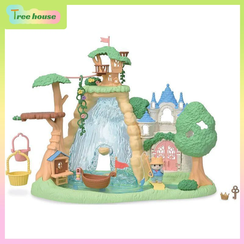 

Brand New in Stock Sylvanian Families 2023 New Secret Forest Waterfall Adventure Playset Kids Educational Toy Gift for Children