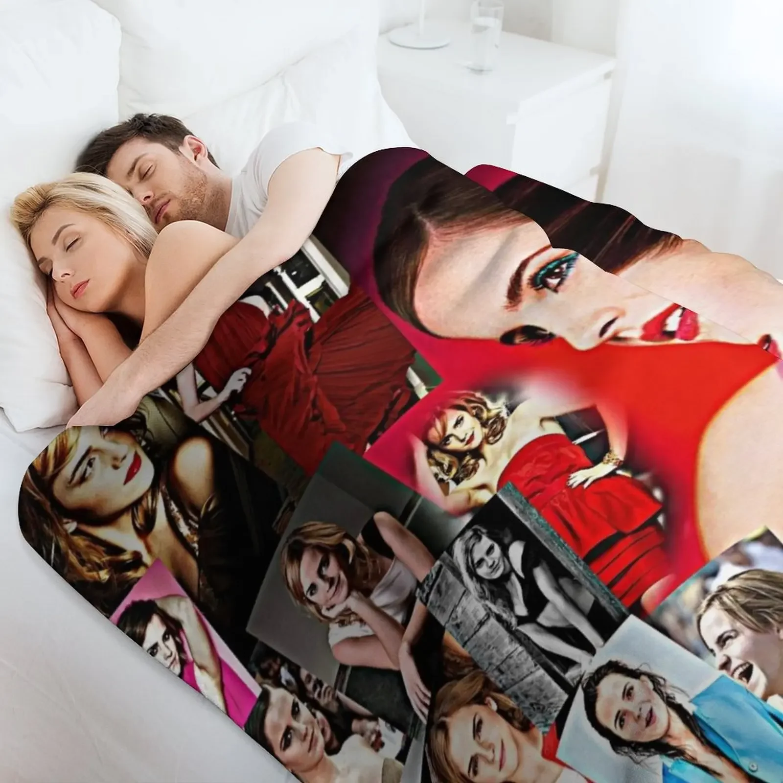 بطانية رمي إيما واتسون، بطانيات منقوشة ناعمة من القطيفة وبطانية عتيقة