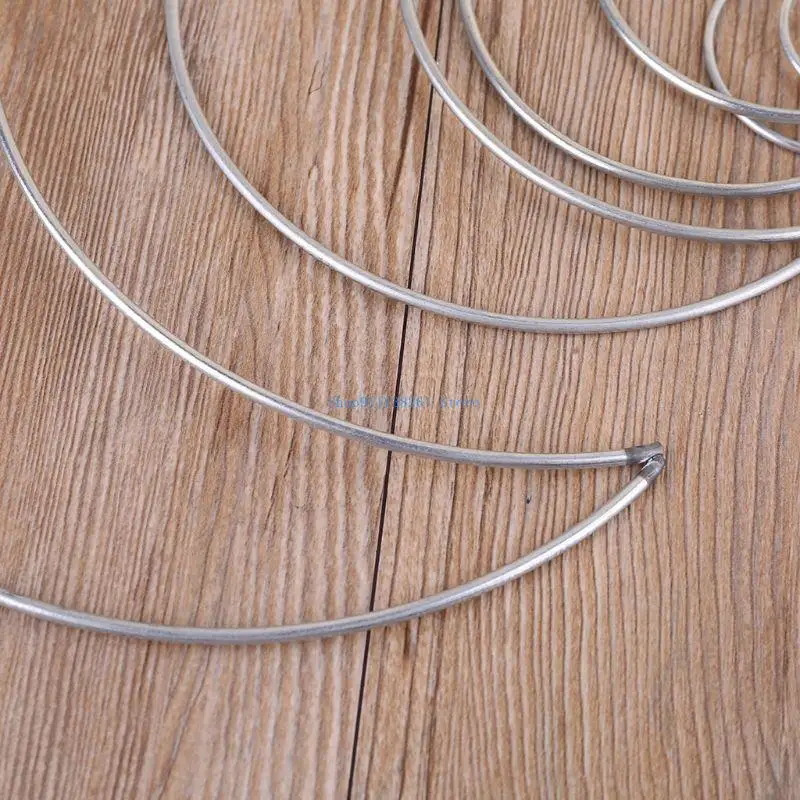 H05E صائدة الأحلام القمرية المعدنية ذات الحلقة الدائرية المصنوعة يدويًا من صائد الأحلام #4