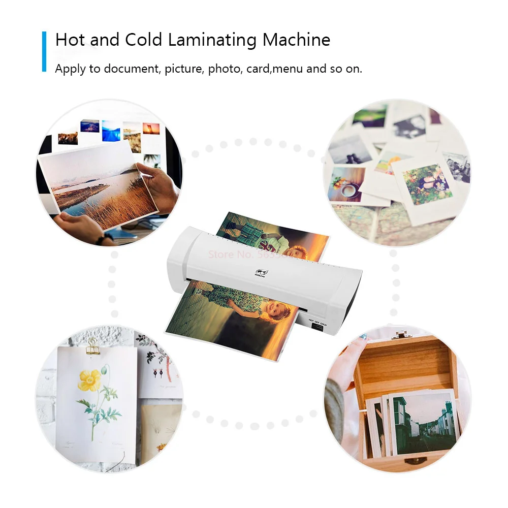 A4 Photo Laminator Hot And Cold Laminator Fast Film Lamination Plasticizer Office Document Photo Plastic Packaging Machine