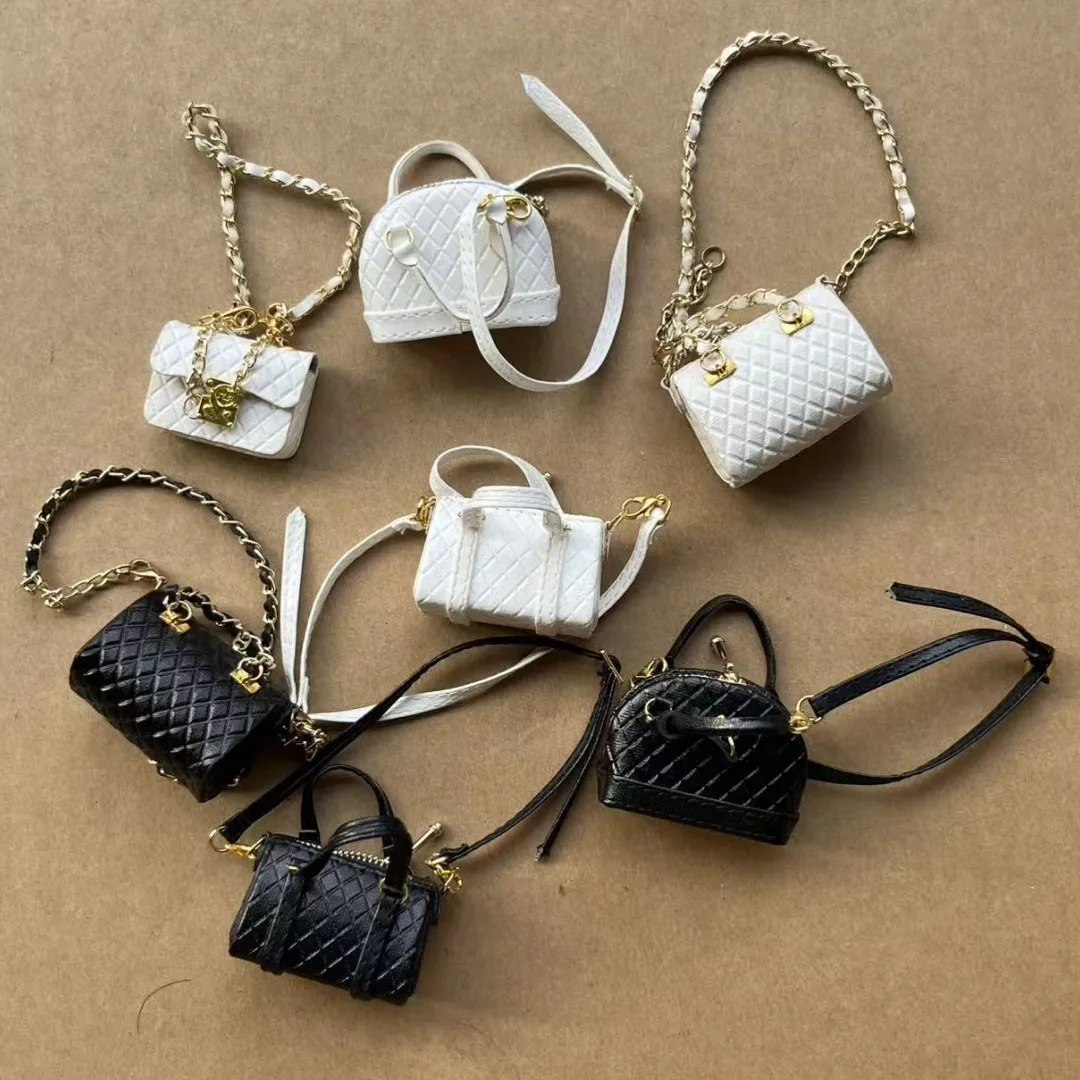 

Кожаные сумки ручной работы «сделай сам», модные черно-белые детали для кукол, аксессуары, женские декоративные компоненты для кукол