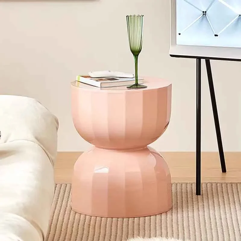 k*-Nordic Furniture,Plastic Coffee Table,Living Room Sofa Side Table,Hourglass Shaped Tea Table
