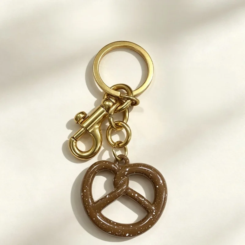 Fashionable Charms Imitation Bread Pattern Pendant Ornament For Handbag Tote Bags Accessories Keychain