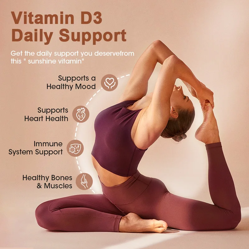 High Potency Vitamin D3 50,000 IU - 120 Vegetarian Capsules - Gluten Free Non-GMO Vitamin D Supplement