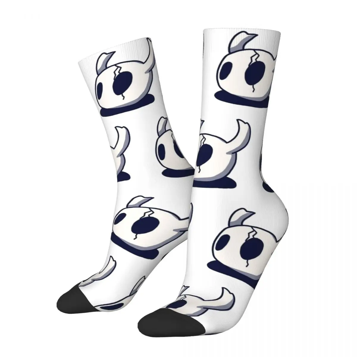 Cool Unisex Hollow Knight Cracked Mask Design Socks Novelty Accessories Skateboard Socks Soft Wonderful Gifts