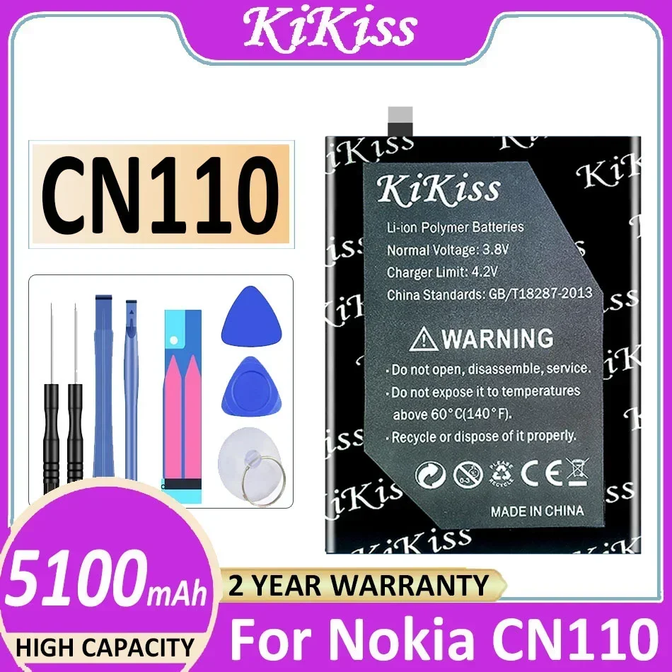 

Аккумулятор KiKiss CN 110 5100 мАч для Nokia CN110 1ICP5/65/78/X20/X10 Bateria