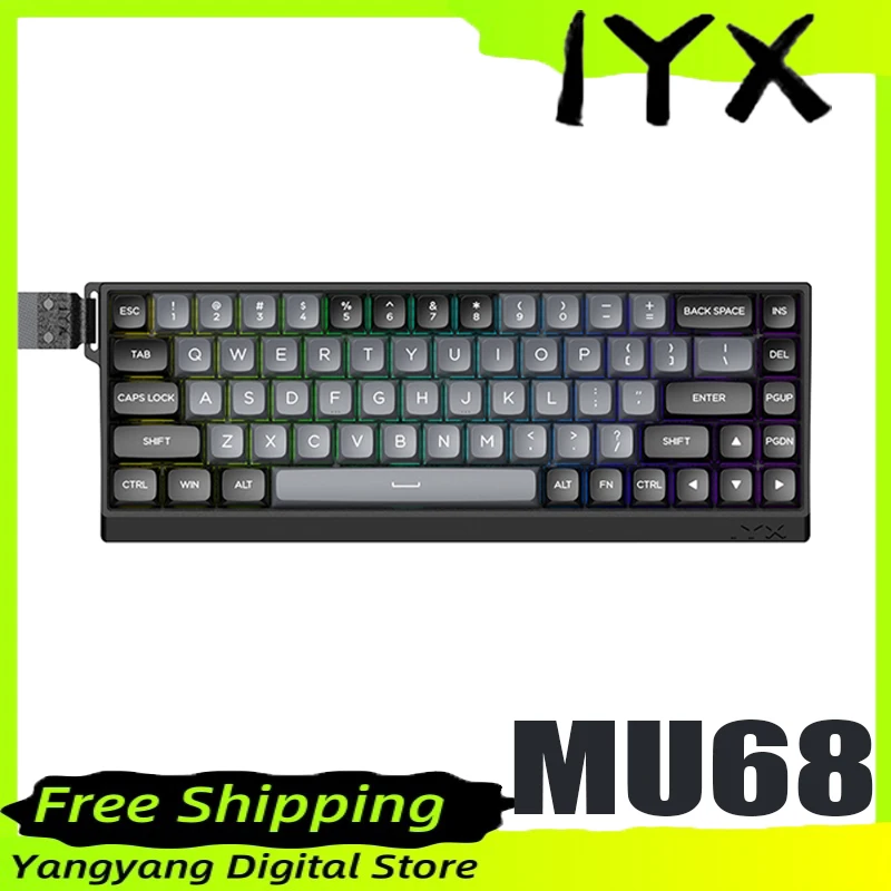  IYX MU68 Pro Magnetic Switch Mechanical Keyboard 8K Aluminum For GSGO Valorant FPS Gaming Keyboard PC Gamer Accessories