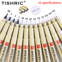 TISHRIC Sketching Pen Pigment Liner Fineliner Micron Marker Pen Micron Liners Waterproof Hand-drawn Sketch Sketching Needle Pen