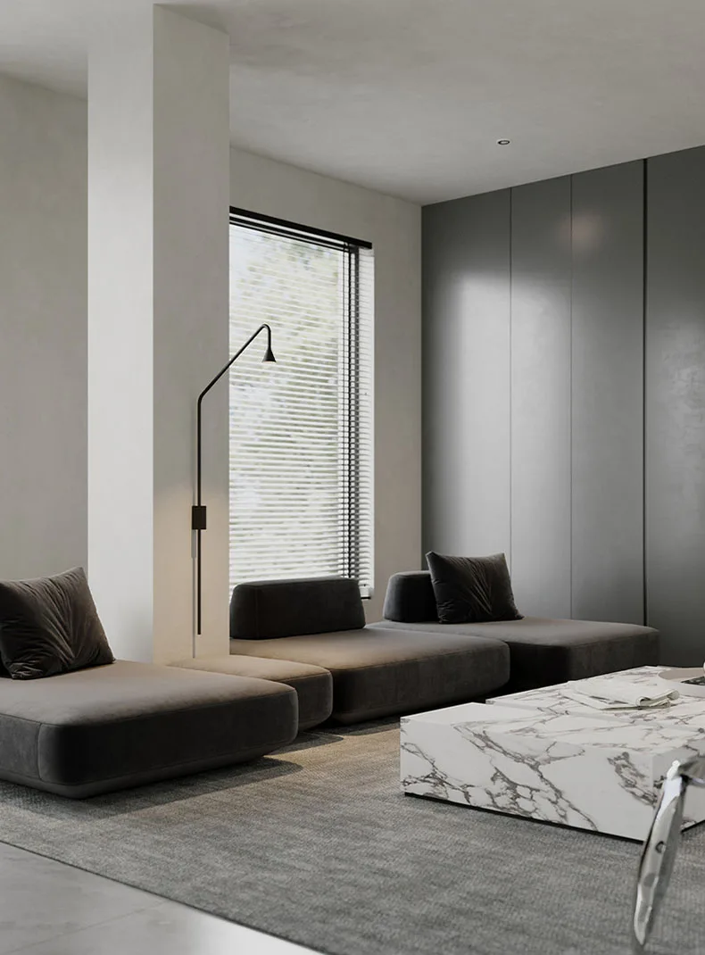 Minimalist Aluminium Wall Light Rotatable Matte Gold Black