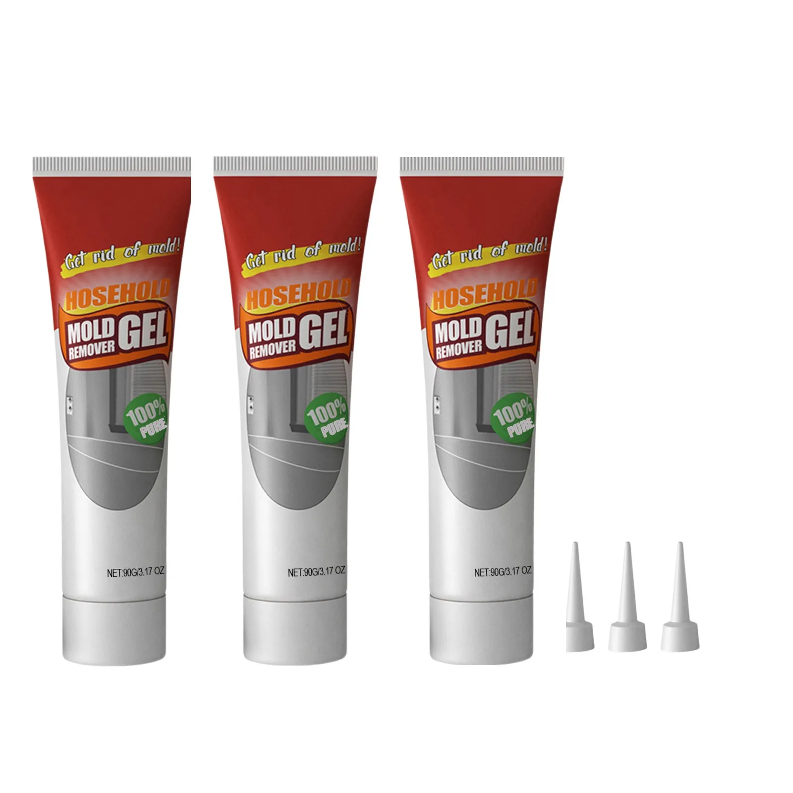 

1-3PCS Strong Mold Remover Gel for Bathroom Kitchen Walls Stains Cleaning Household Mildew Cleaning Agent Fast Acting Formula