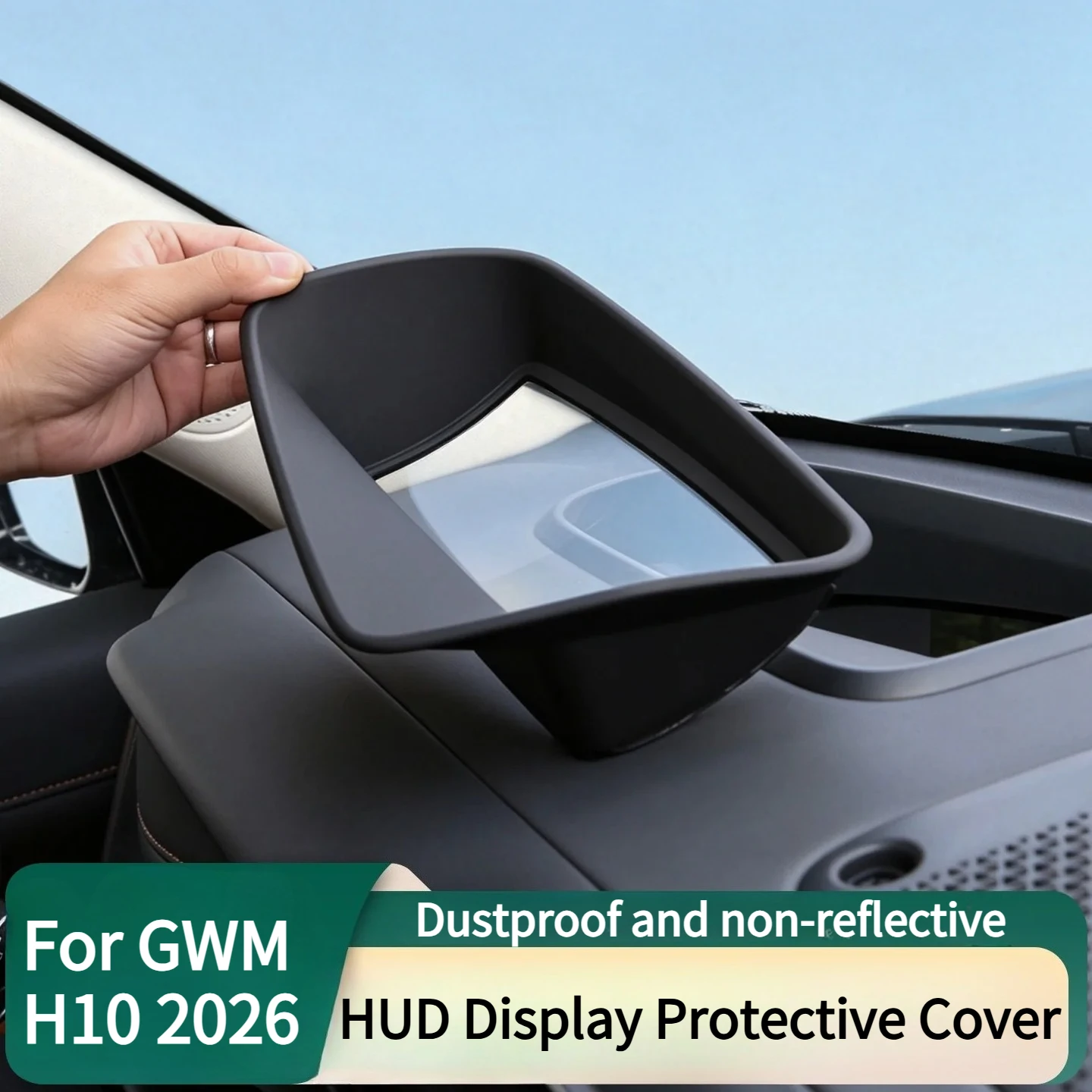 For GWM H10 2026 Head-Up Display Protective Cover ABS Clear Light-Transmitting HUD Dustproof Interior Decoration Accessory