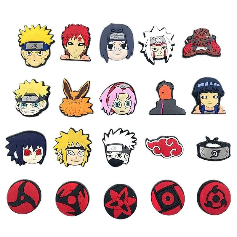 

Naruto Anime Shoe Charms Set 3D Detachable DIY Crocs Jibbitz Accessories for Shoes