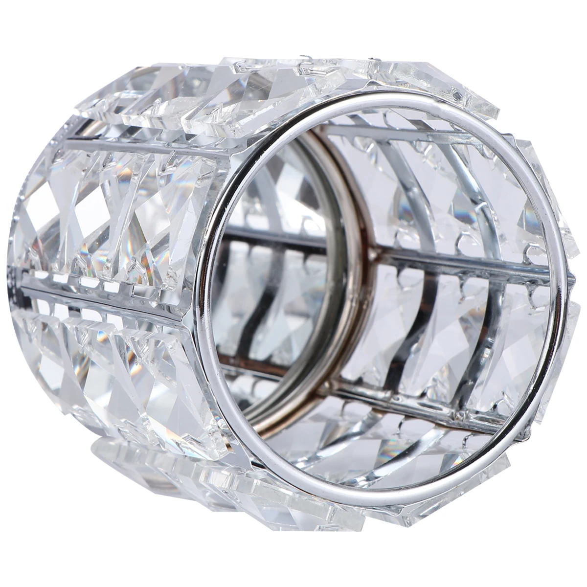 

Clear Appearance Retro Makeup Organizer for Dressing Room Silver Copper Storage Brush Container For Dressing Room