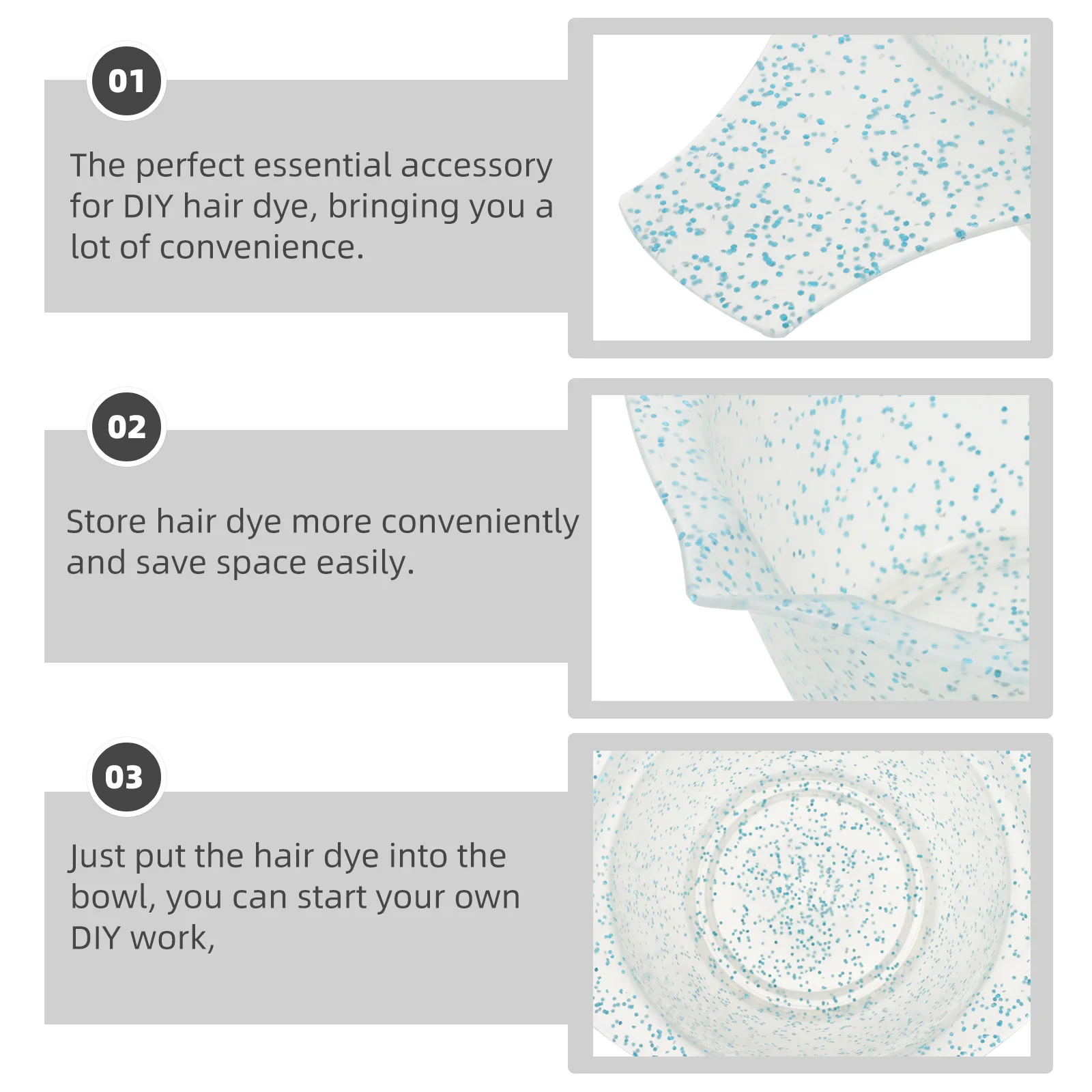 

Matte Hair Dye Bowl Salon Tool For Color Mixing Easy Clean Home Use Dye Container Styling Supplies Hair Coloring Tool Plastic